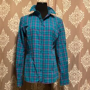 Vibrant Checkered Button-Down Shirt for Women